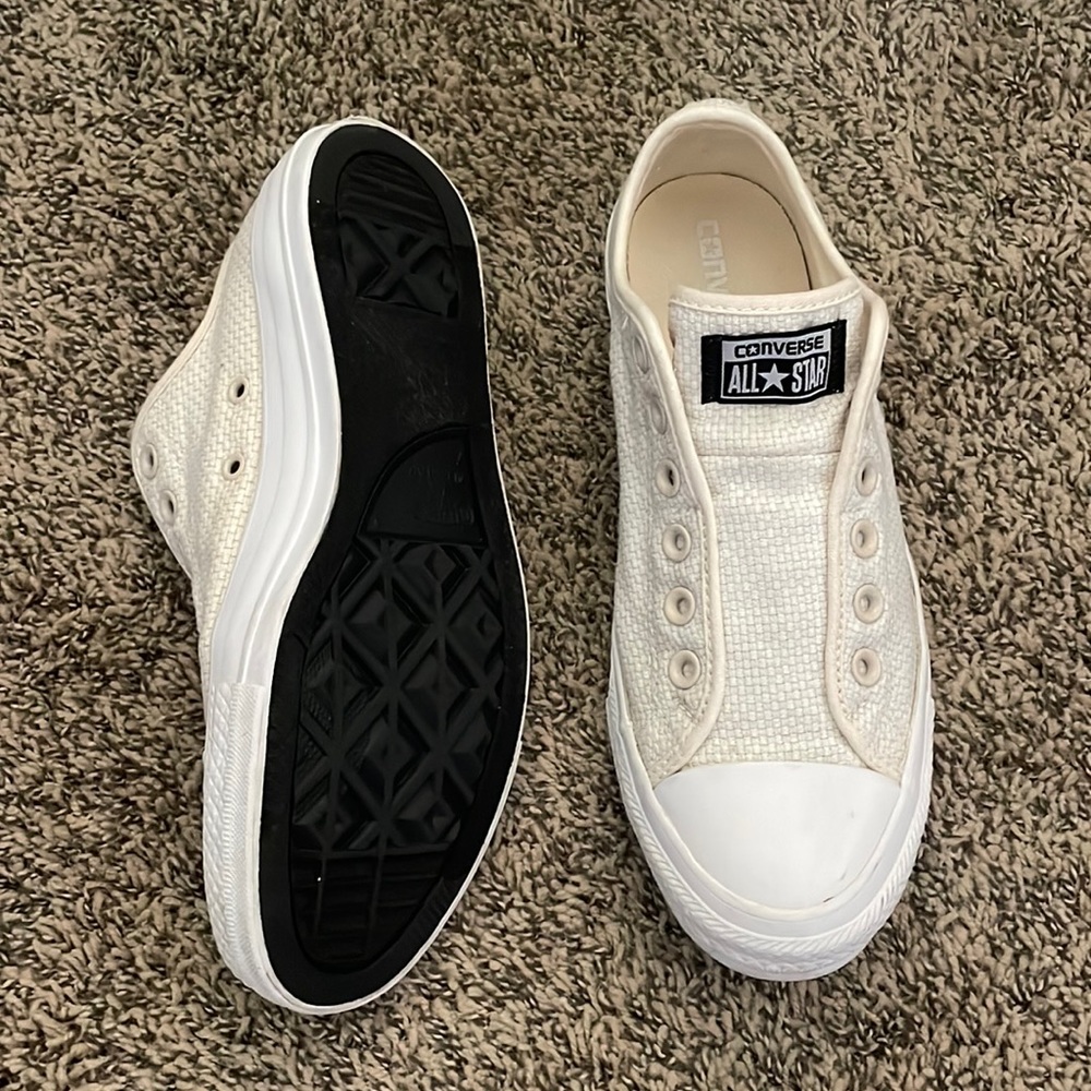 Converse cream sneakers